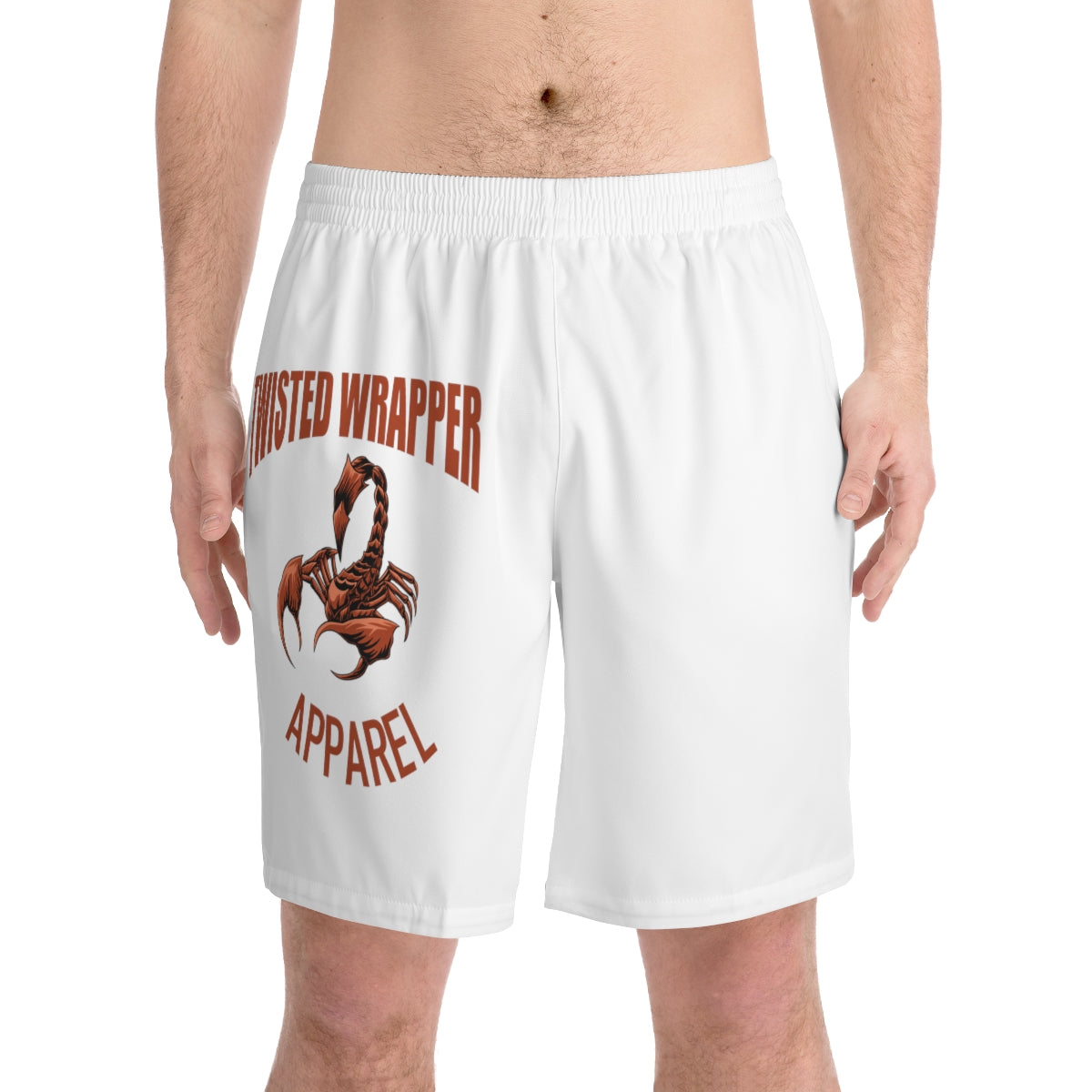 Men's Elastic Beach Shorts (AOP) - TwistedWrapper