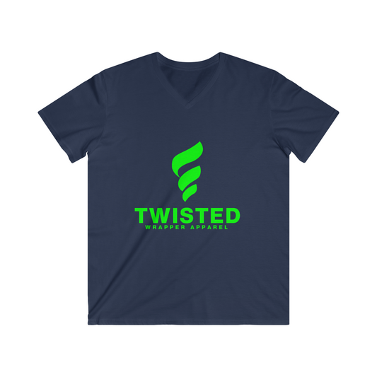 Men's Fitted V-Neck Short Sleeve Tee - TwistedWrapper