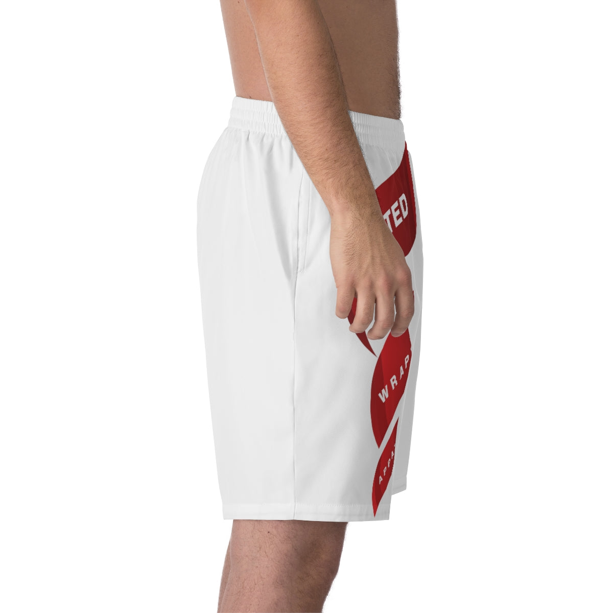 Men's Elastic Beach Shorts (AOP) - TwistedWrapper