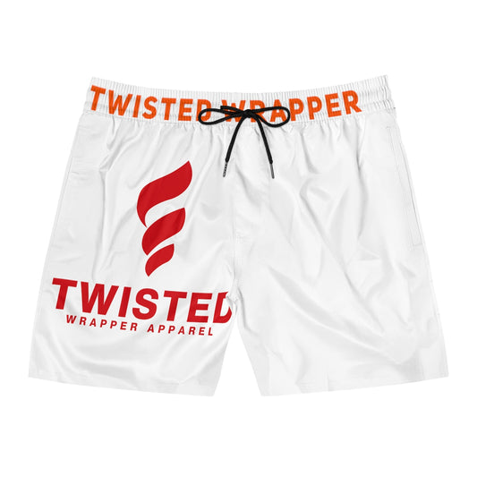 Men's Mid-Length Swim Shorts (AOP) - TwistedWrapper