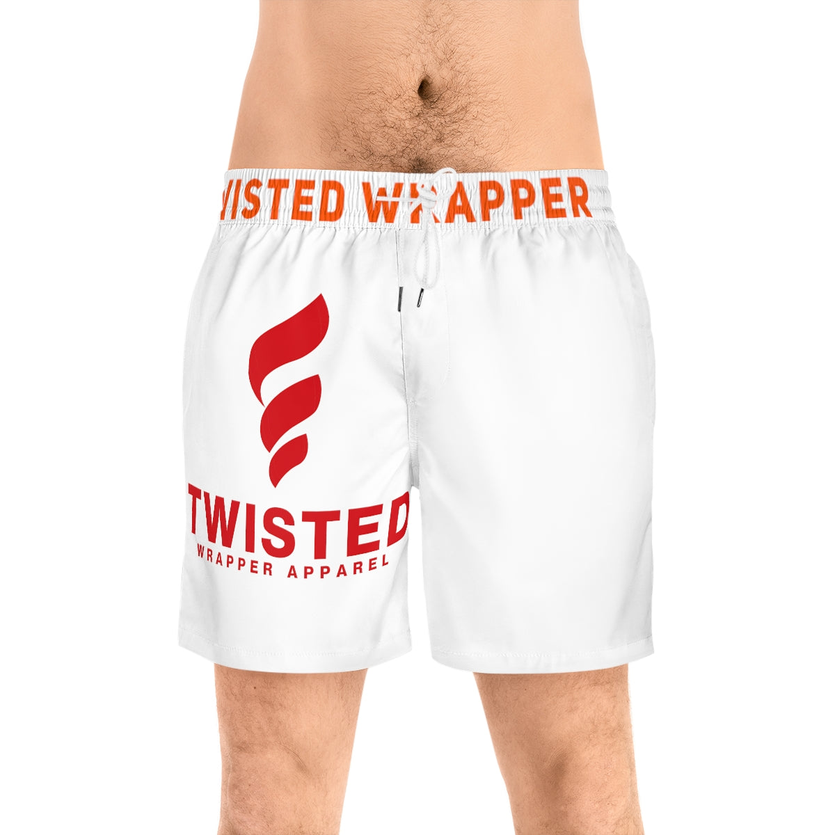 Men's Mid-Length Swim Shorts (AOP) - TwistedWrapper