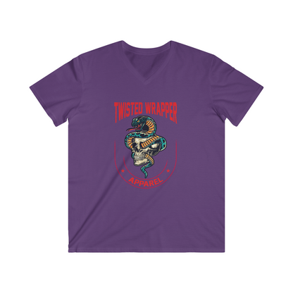 Men's Fitted V-Neck Short Sleeve Tee - TwistedWrapper